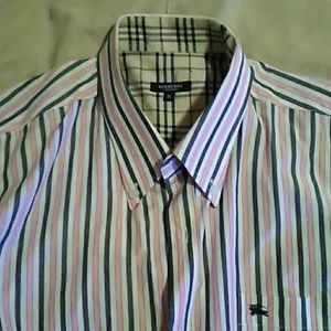 Burberry mens long sleeve button up XL